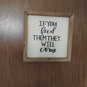 Rustic Wooden Wall Sign with Inspirational Quote